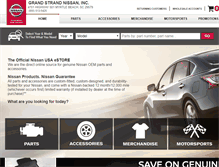 Tablet Screenshot of grandstrandnissanparts.com